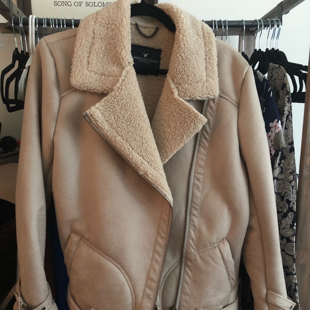 Tan faux Sherpa lined coat - Brand new